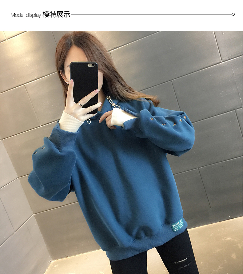 秋季连帽卫衣女2021年新款秋款女装上衣韩版宽松春秋薄款早秋外套