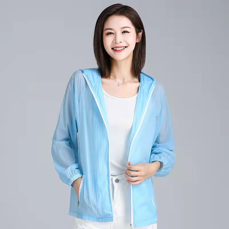 丹杰仕 夏季男女情侣防晒衣潮男时尚韩版修身连帽薄款印花夹克上衣