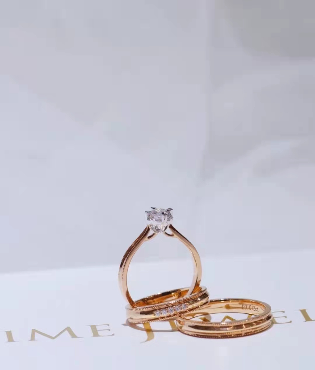 求婚戒指 结婚钻戒戒指钻石戒指初雪承诺 分色18K金