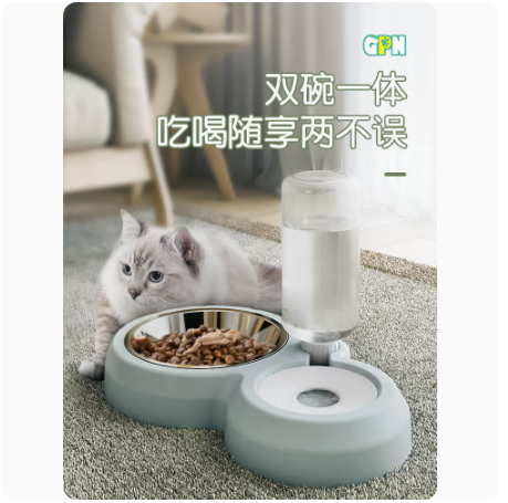 狗盆狗碗猫碗双碗自动饮水食盆狗狗猫咪碗水碗防打翻饭盆宠物用品