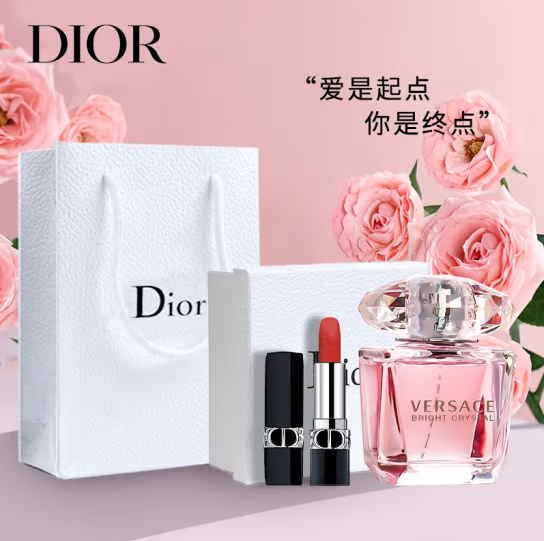 迪奥（Dior）生日礼物女口红礼盒迪奥999套装送女友 结婚纪恋日送老婆
