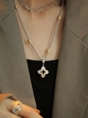 幸运四叶草纯银吊坠