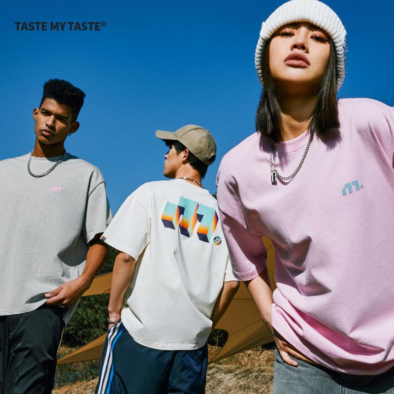 TasteMyTaste TMT小迷T夏季2023新款短袖T恤女情侣装宽松潮ins春 