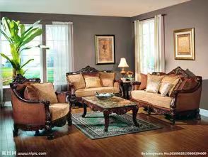 欧式美式实木雕花沙发 高档大户型客厅真皮沙发头层牛皮沙发组合