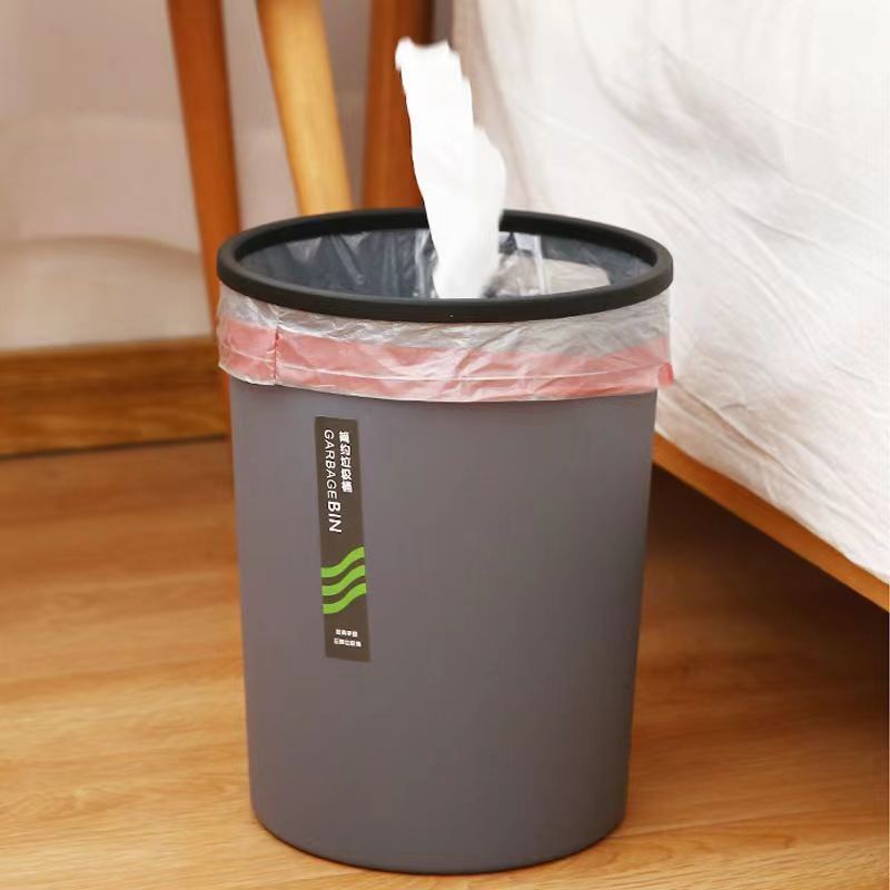 买一送一垃圾桶大号塑料家用客厅卧室厨房卫生间无盖压圈北欧纸篓