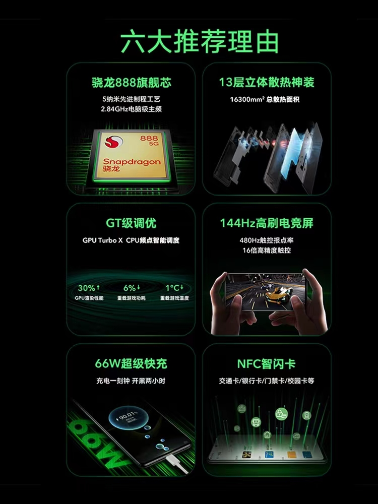 荣耀X40 GT 5G智能电竞手机高通骁龙888芯片144Hz高刷电竞屏 66W超级快充官方旗舰店