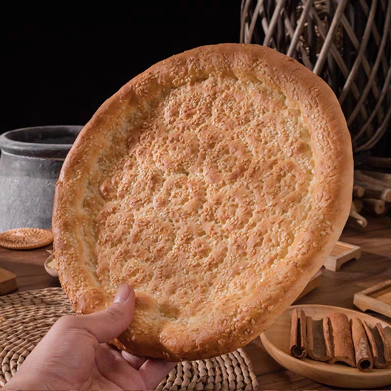 新疆特产芝麻大油馕传统手工囊烤馕饼点心地道糕点早餐