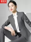 灰色西装外套女2020秋季新款韩版气质修身西服职业面试小西装套装