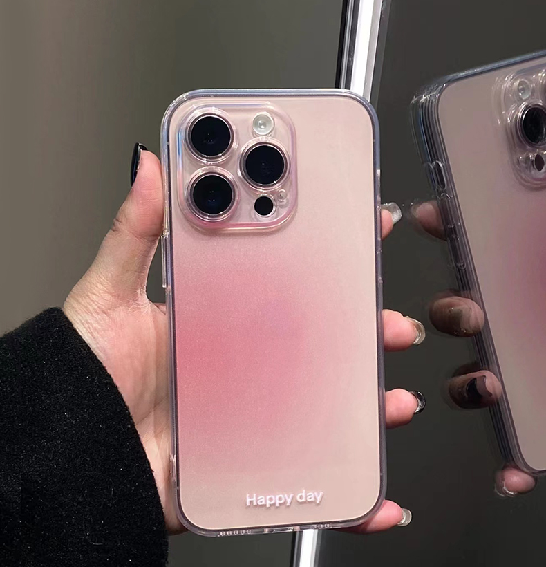 ins日韩渐变粉色适用苹果14Pro手机壳iPhone14Promax高级感新款12Pro