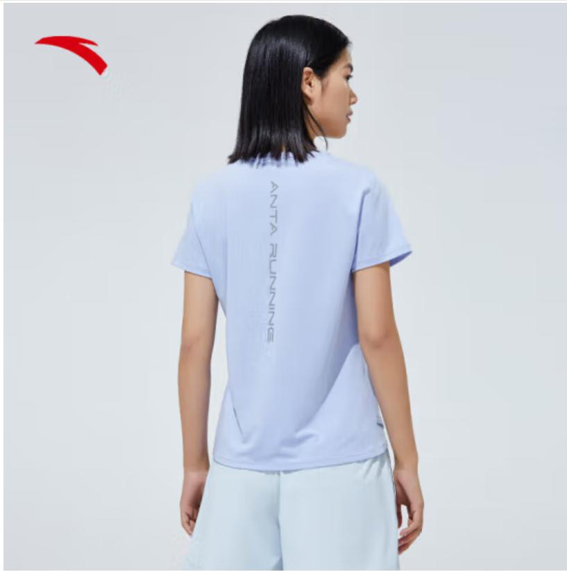 安踏速干T丨女2023夏季跑步T恤冰丝吸湿透气舒适瑜伽健身运动短袖上衣