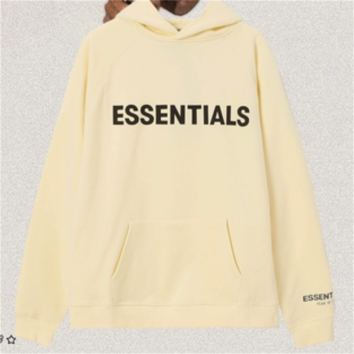 FEAR OF GOD FOG ESSENTIALS第七季复线压胶字母高街男女连帽卫衣