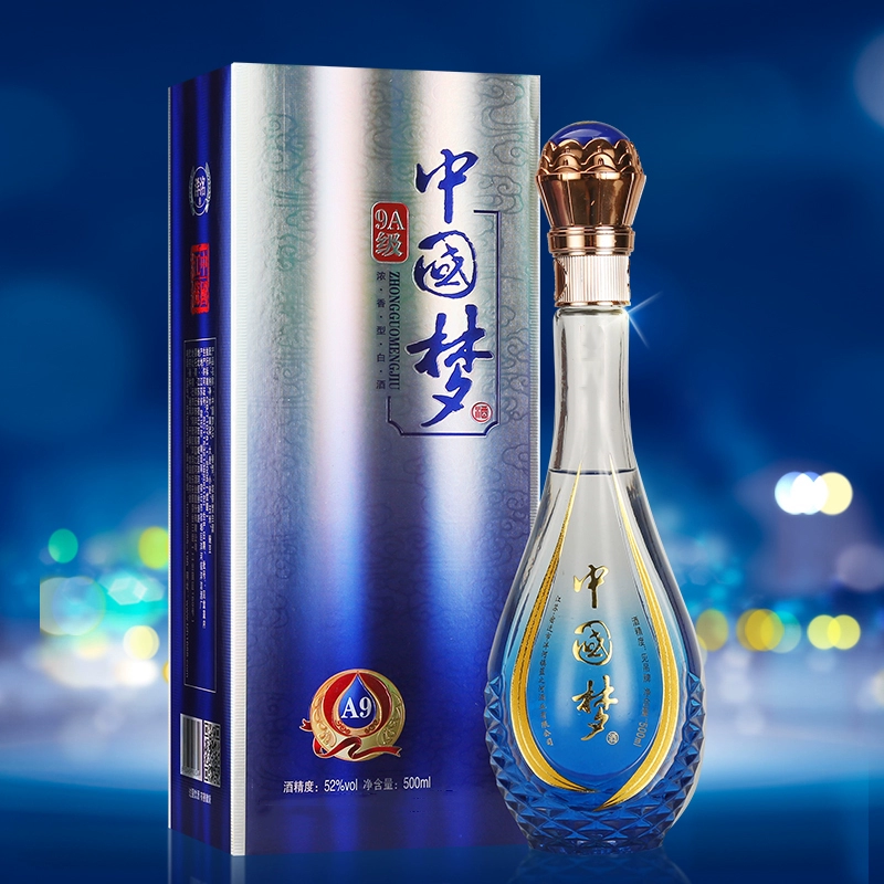 中国梦白酒整箱特价浓香型 纯粮食酒52度500ml*6礼盒装高度送礼