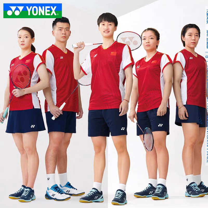YONEX尤尼克斯羽毛球服 男款运动T恤大赛系列10512CR 红色 S