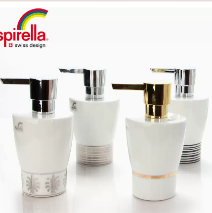SPIRELLA/丝普瑞卫生间陶瓷洗发水瓶浴室乳液瓶皂液瓶按压式分装
