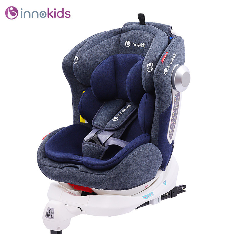 innokids儿童安全座椅汽车用0-4岁-12岁婴儿宝宝360度旋转坐躺isofix接口带支撑腿 
