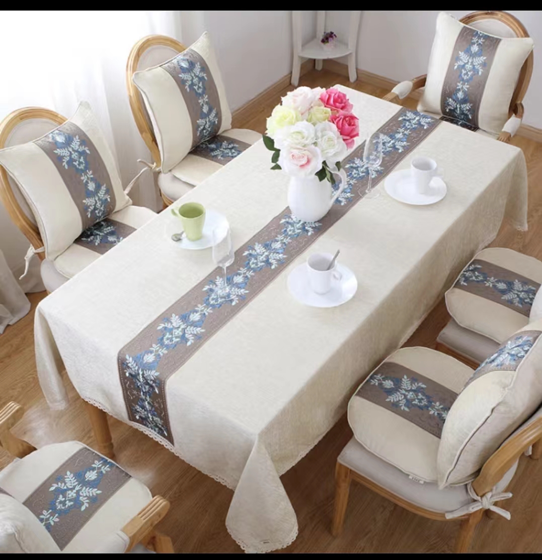 桌布布衣刺绣长方形小情趣新茶中式餐桌
