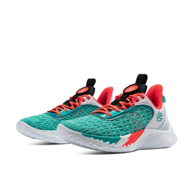 Under Armour Curry 9 库里九 低帮 实战篮球鞋 男款 白绿红 42.5