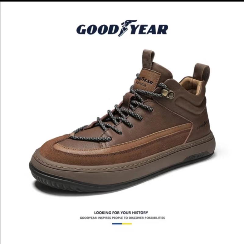 固特异（Goodyear）【品牌断码】固特异断码男鞋冬季男士休闲皮鞋运动鞋板鞋马丁靴男 单卖 卡其色 41