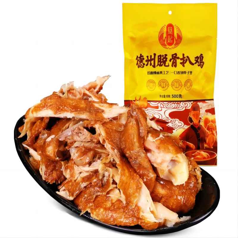 凤起德州脱骨扒鸡500g 德州五香扒鸡德州烧鸡卤味鸡肉熟食手撕五香鸡