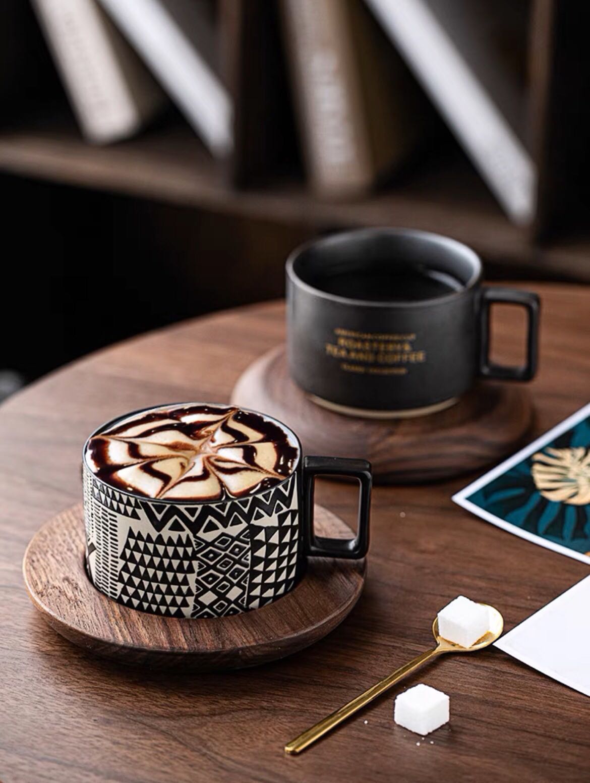 创意美式咖啡杯碟勺 INS风小奢华水杯子套装  个性潮流马克杯定制