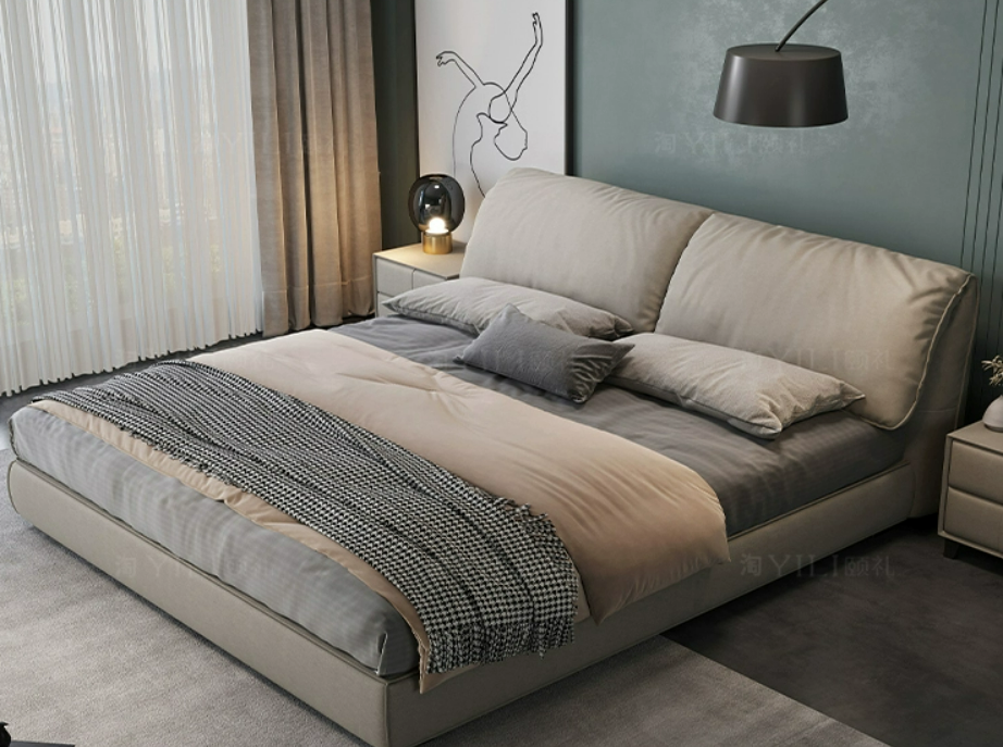 现代简约北欧轻奢高箱储物床双人床小户型多功能收纳床婚床主卧床