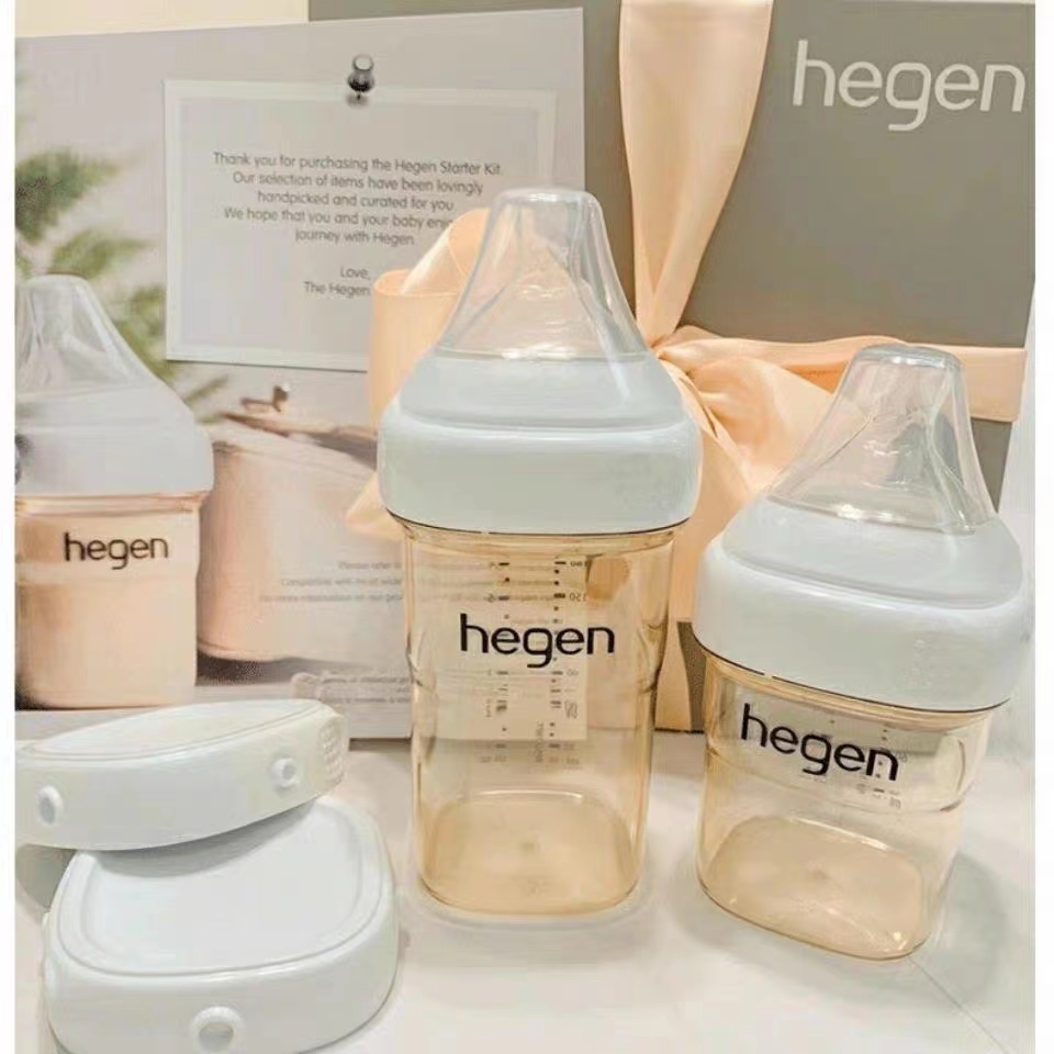 原装进口新加坡HEGEN赫根宝宝奶瓶PPSU宽口径防胀气呛奶硅胶奶嘴 1段