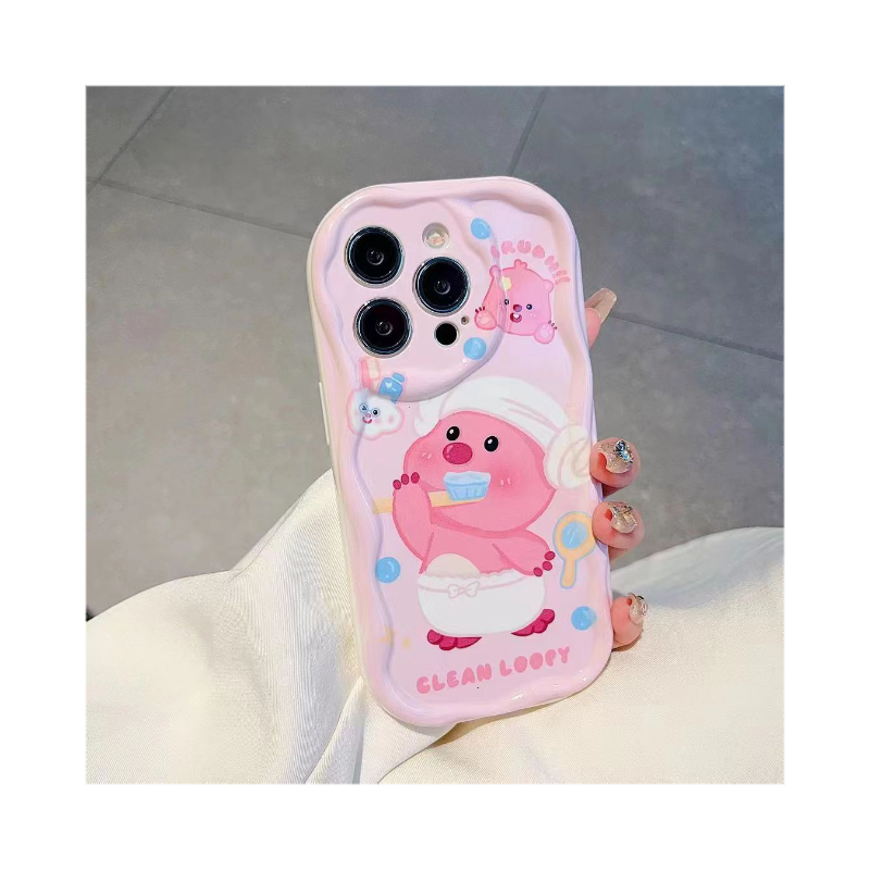 可爱海狸露比手机壳(爆款) 奶油纹 粉色 荣耀90