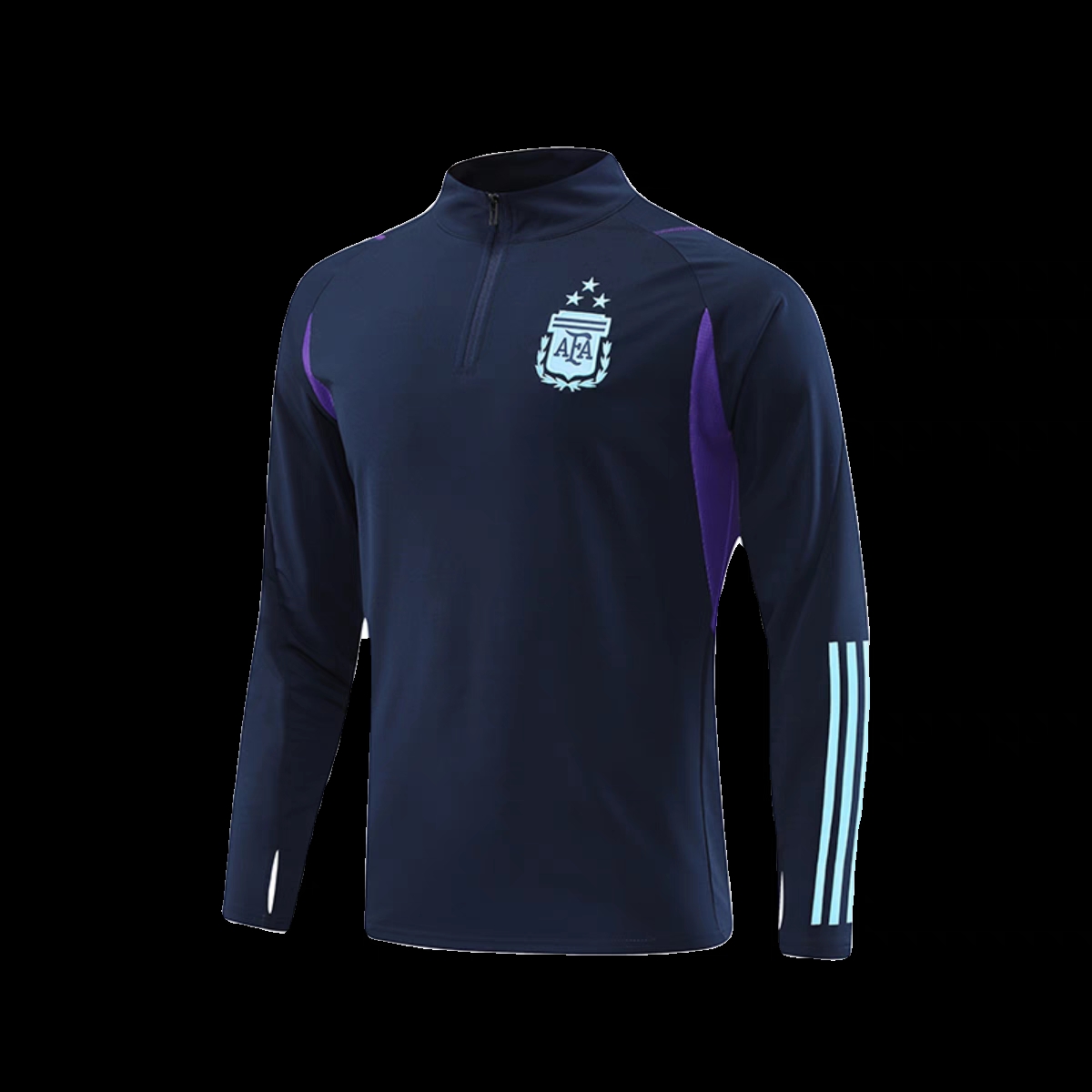 阿根廷梅西足球训练服运动长袖球衣套装定制半拉链秋冬季外套