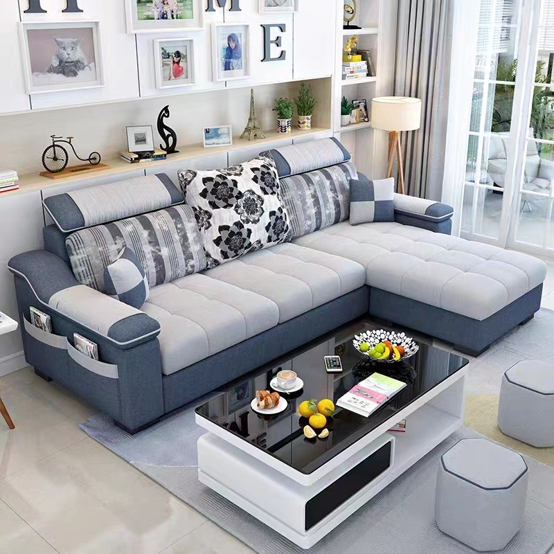 现代简约2023款布艺沙发北欧小户型客厅可拆洗科技布沙发组合套装