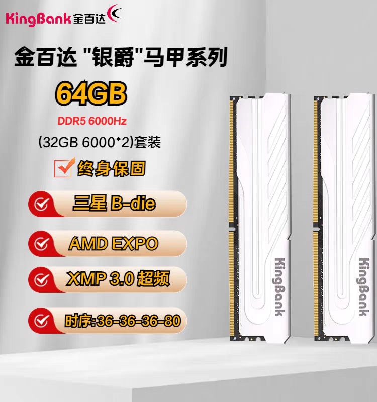 金百达DDR5内存条