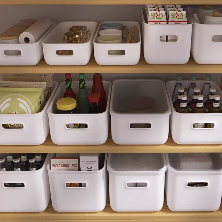 杂物收纳盒零食收纳筐桌面收纳盒家用橱柜卫生间厨房整理储物盒