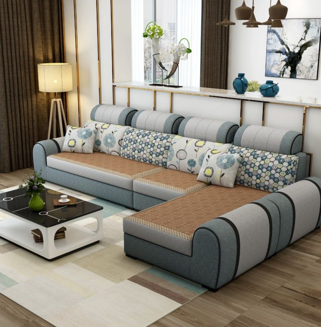 冬夏两用免洗乳胶布艺沙发客厅大小户型现代简约可拆洗沙发