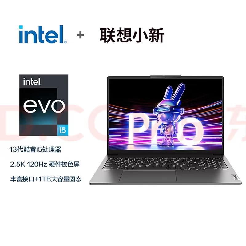 联想（Lenovo）小新Pro16超能本 13代英特尔酷睿 16英寸轻薄笔记本电脑