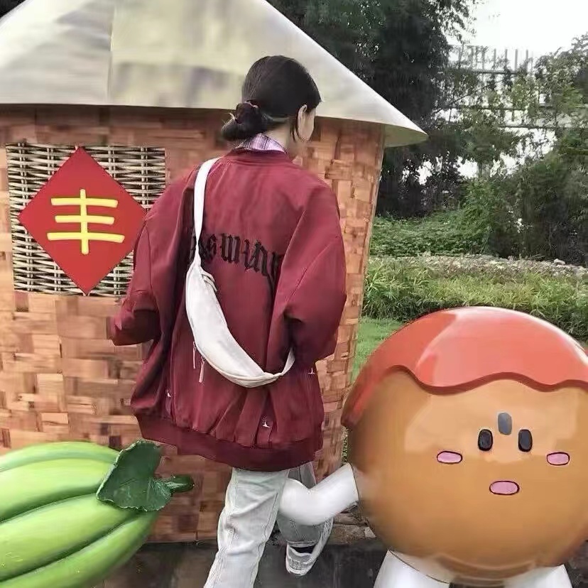 美式复古星星刺绣飞行员夹克棒球服男女宽松潮牌机能风情侣外套