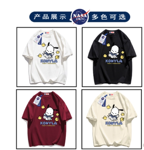NASA联名夏季新款日系简约短袖T恤