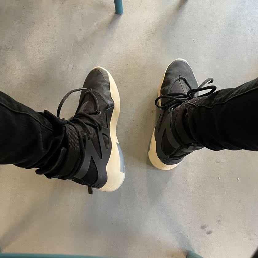 Nike Air Fear of God 1  耐磨 高帮 复古篮球鞋 男款黑色 