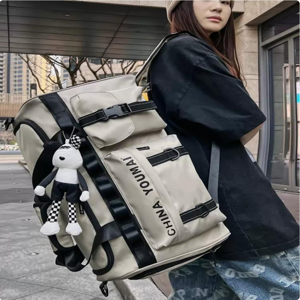 短途旅行包女轻便大容量手提行李包双肩包运动健身包男旅游行李袋