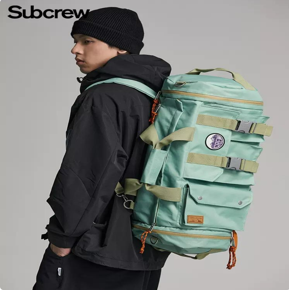 Subcrew潮牌旅行袋短途旅游背包双肩包出差手提行李大容量斜挎包