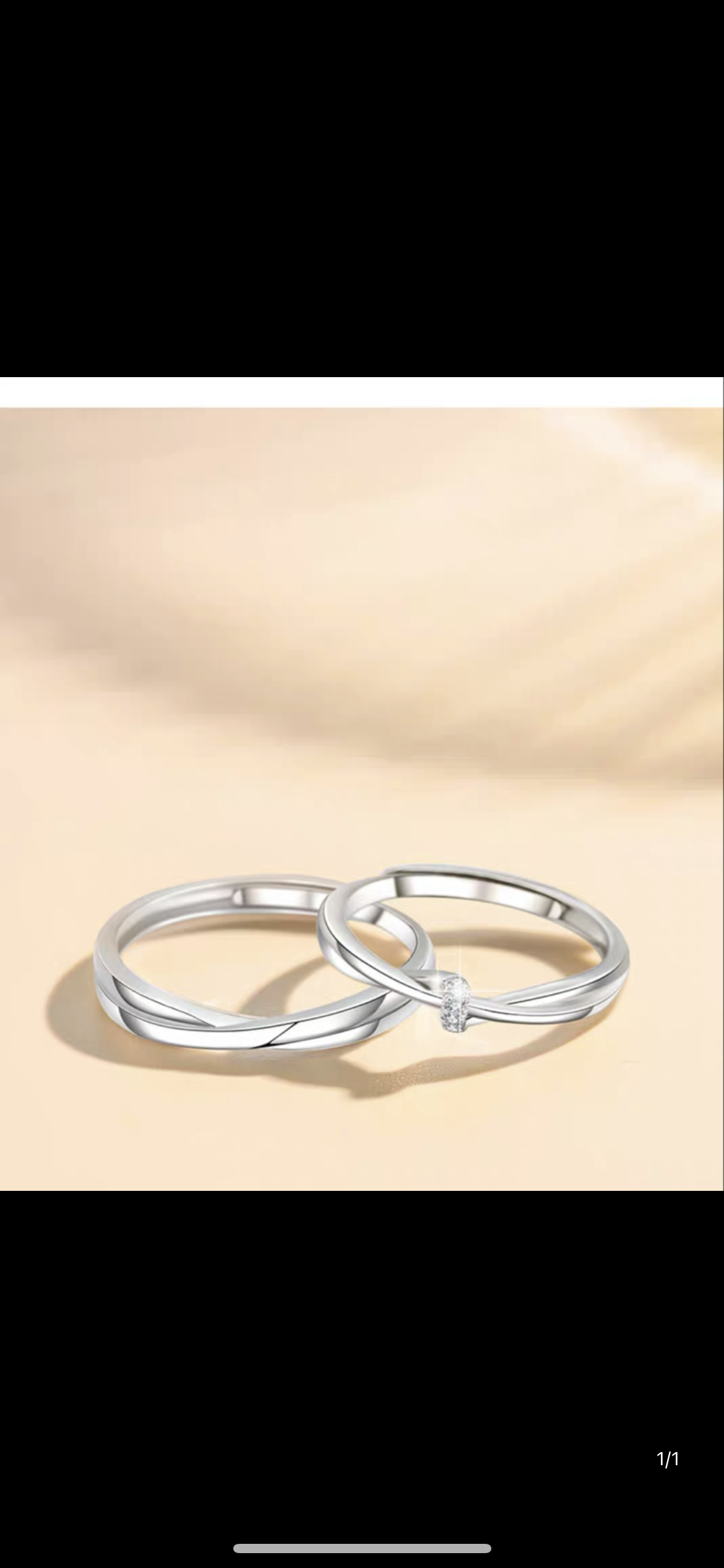 S999莫比乌斯环纯银对戒情侣款小众设计结婚戒指一对生日几年礼物