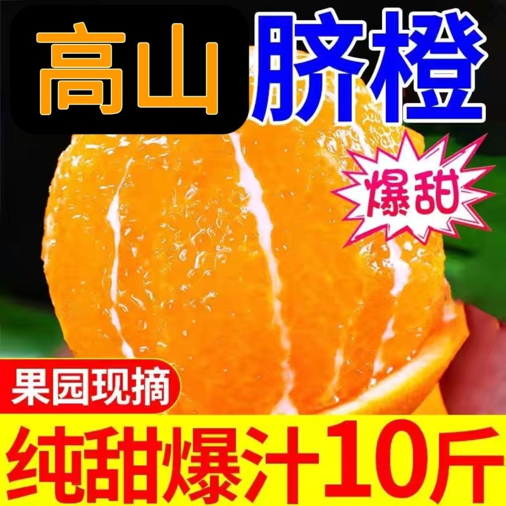 【超甜】当季新鲜脐橙冰糖橙新鲜水果果冻橙子薄皮脐橙整箱批发价