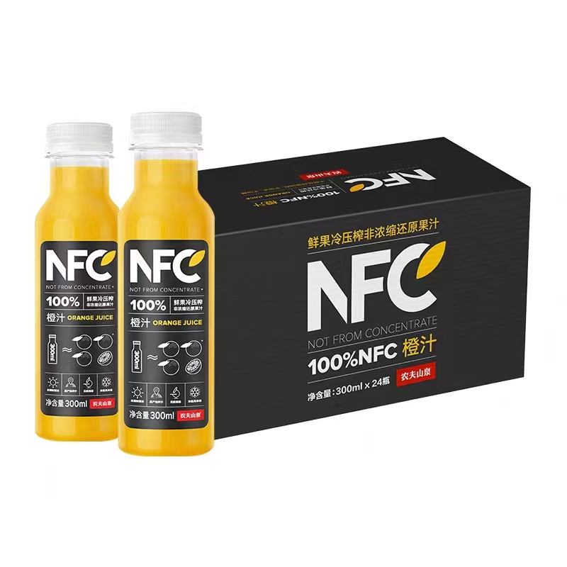 农夫山泉100%NFC橙汁果汁饮料