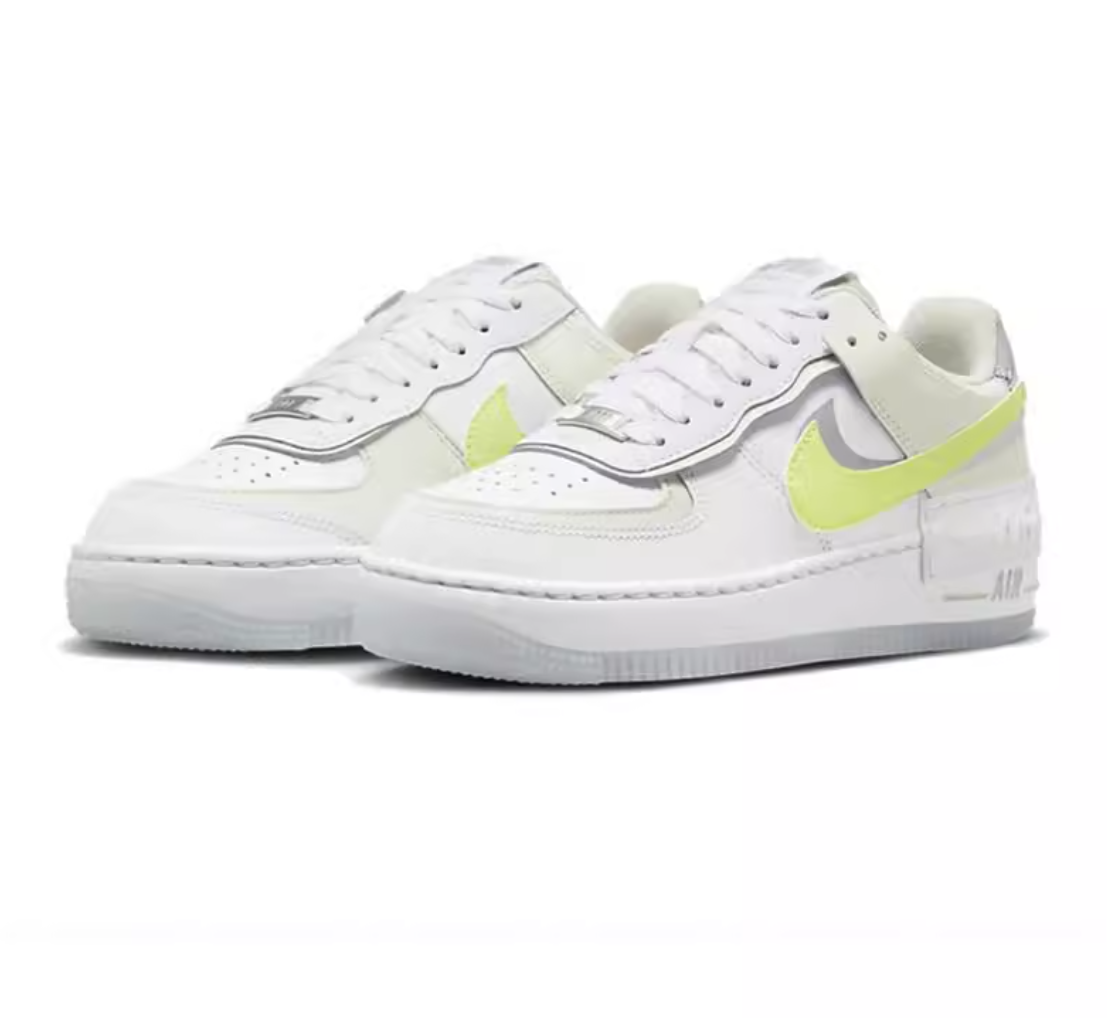 nike耐克冬季女鞋AF1空军一号 白黄 36