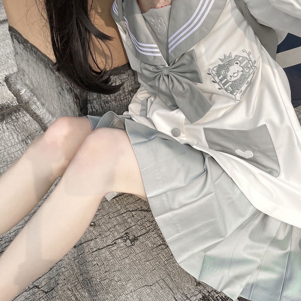 【熊补补JK】原创 熊警 日系正统可爱幼稚园jk制服学生水手服套装 xs