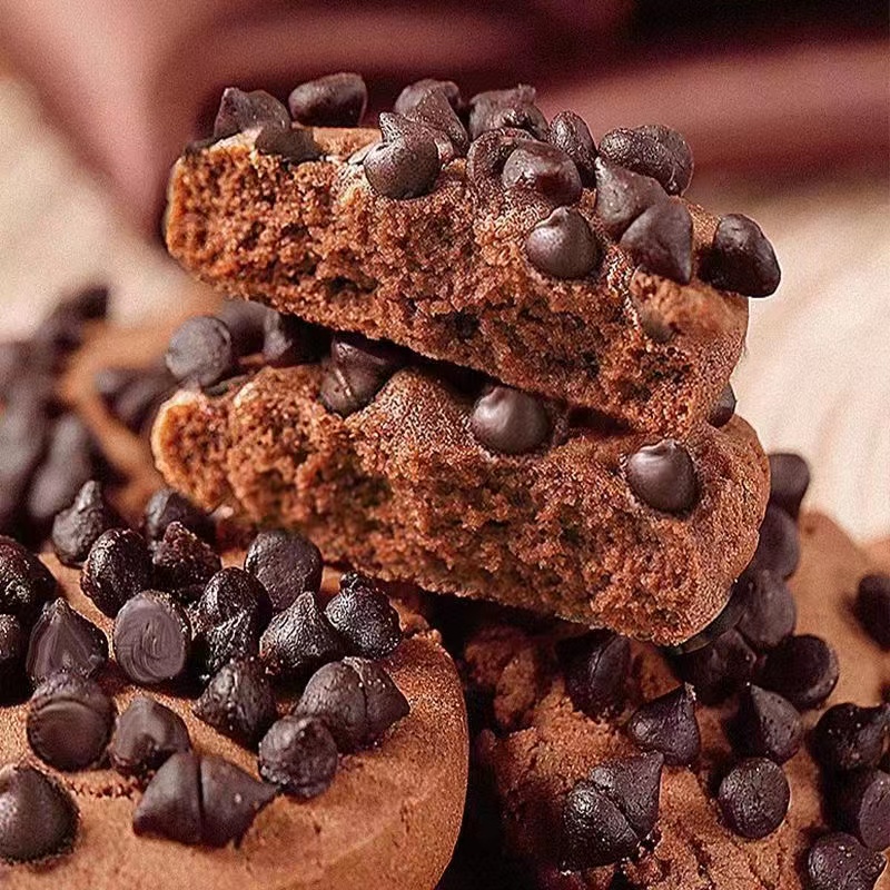 巧克力豆曲奇饼干巧克力曲奇网红小零食整箱批发