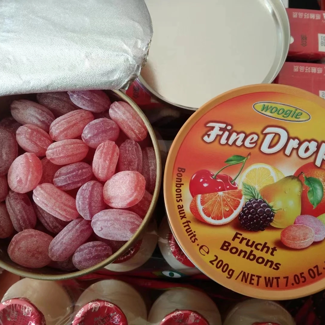 德国/奥地利进口零食 Woogie水果糖果柠檬味/野莓味200g 铁盒硬糖
