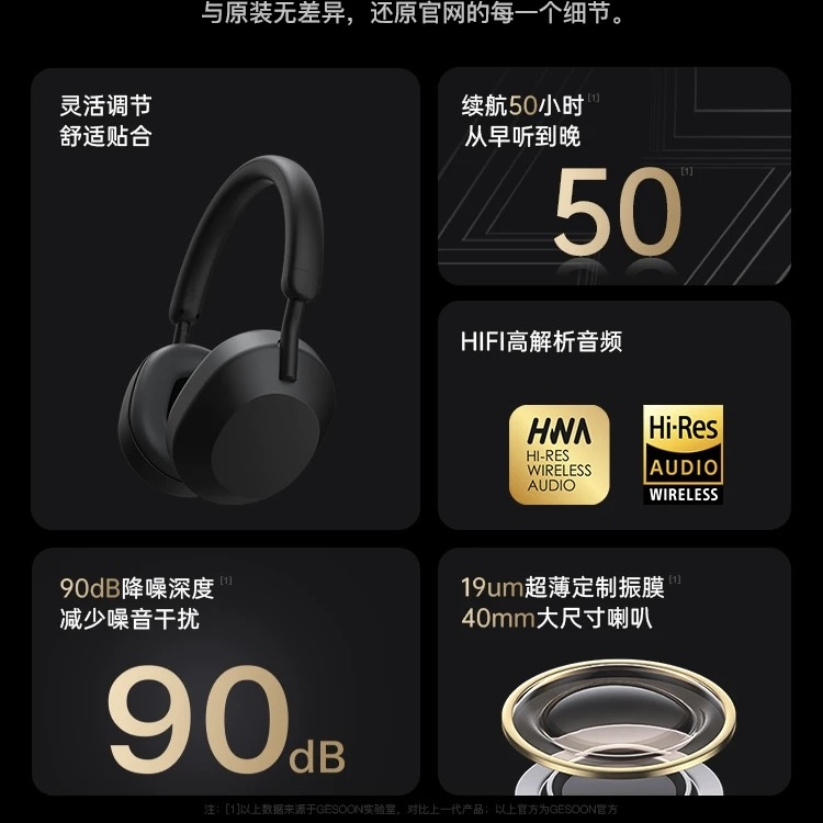 蓝牙耳机头戴式适用苹果15华强北2023新款iPhone14MaxPro