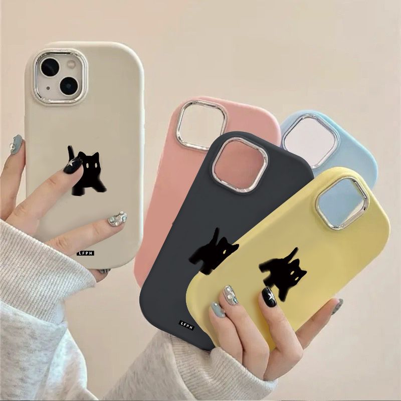 可爱风格小猫图案多种颜色适配各种型号手机的手机壳