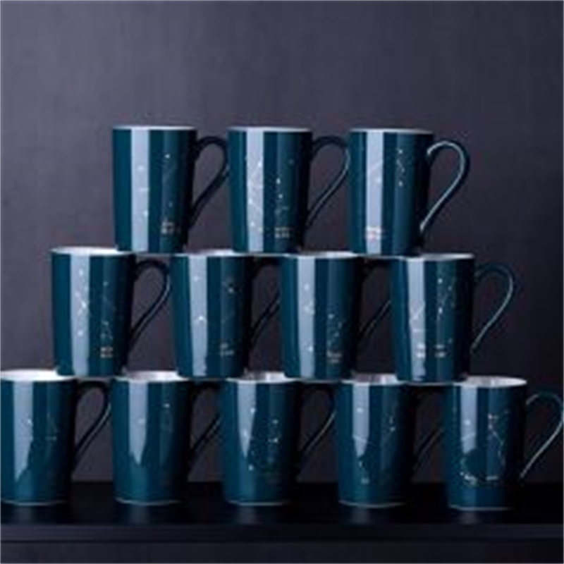 创意个性星座杯子简约马克杯带盖陶瓷水杯咖啡杯广告礼品定制logo