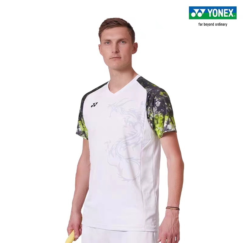 YONEX/尤尼克斯 10444EX 2022FW大赛系列羽毛球服 男款运动T恤yy 黑色 S