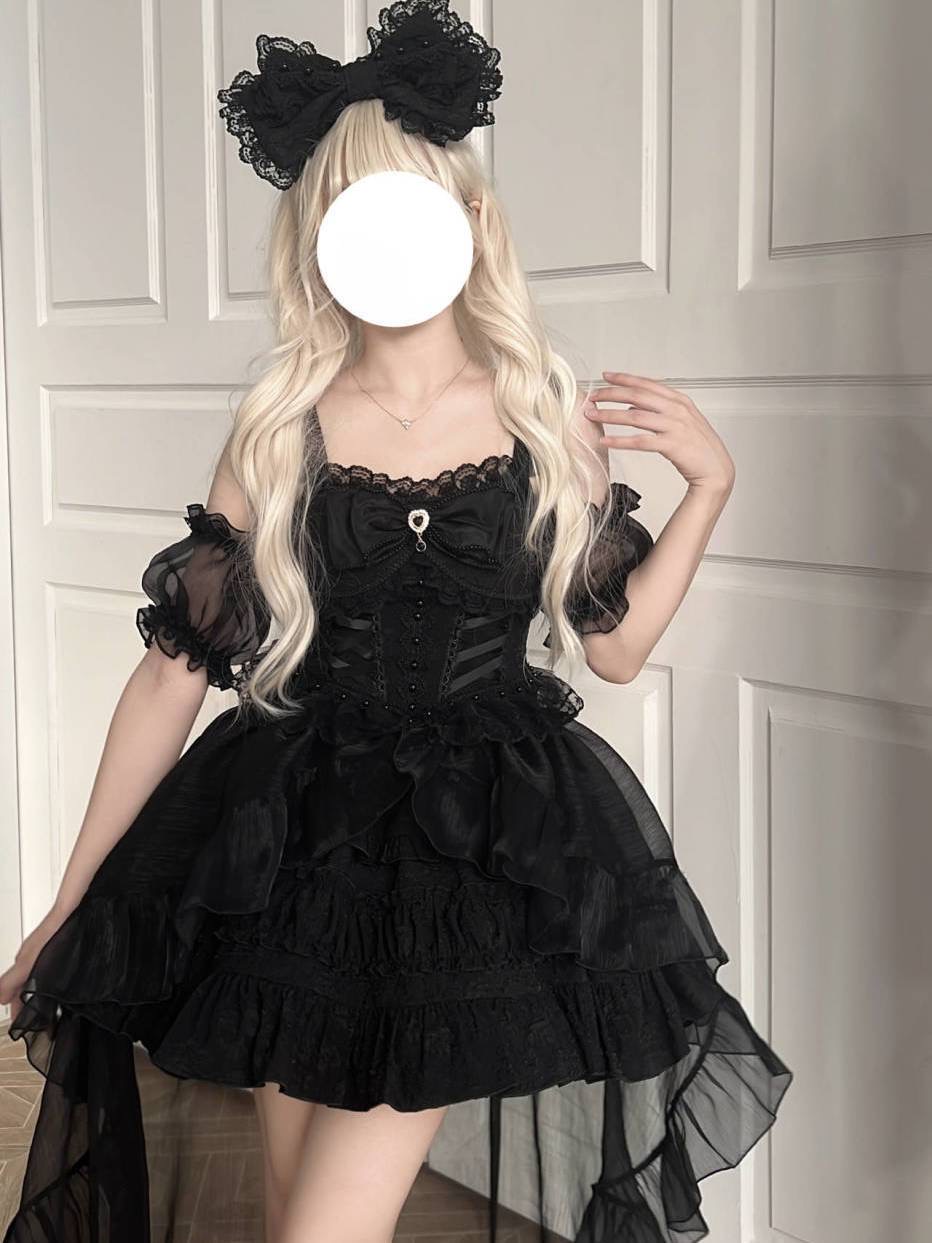 【蔷薇物语】~白糖少女新品原创设计Lolita洋装jsk吊带连衣裙夏装